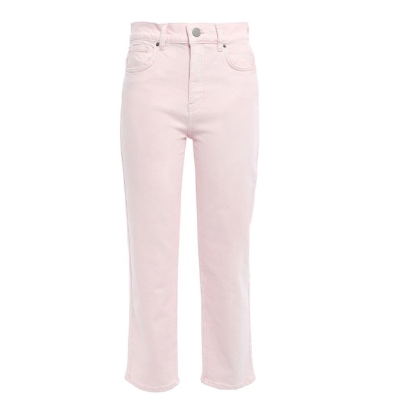 REBECCA MINKOFF Dominica high rise straight jeans pale pink LOVE - Picture 7 of 16